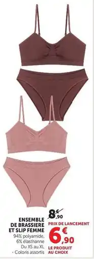 Hyper U Ensemble de brassière et slip femme offre