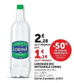 Hyper U Lorina - limonade bio artisanale offre