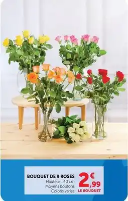Hyper U Bouquet de 9 roses offre