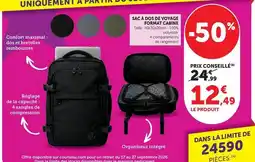 Hyper U Sac a dos de voyage format cabine offre