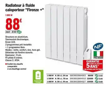 Brico Dépôt Radiateur à Fluide Caloporteur offre