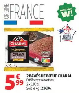Auchan CHARAL 2 PAVÉS DE BŒUF offre