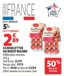 Auchan BIGARD Boulettes au Bœuf offre