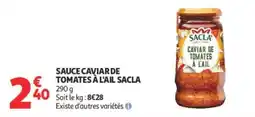 Auchan SACLA Sauce caviar de tomates à l'ail offre