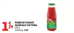 Auchan Victoria Purée de tomate au basilic offre