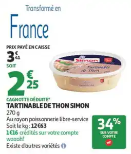 Auchan Simon Tartinable de Thon offre