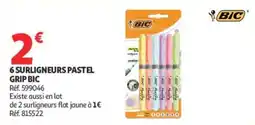 Auchan BIC Surligneurs pastel offre
