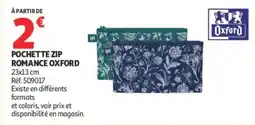 Auchan Oxford POCHETTE ZIP ROMANCE offre