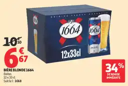 Auchan 1664 Bière blonde offre