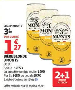 Auchan 3 MONTS BIÈRE BLONDE offre