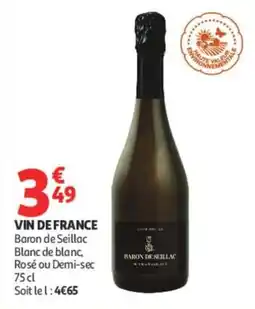 Auchan Baron de Seillac Vin de France offre