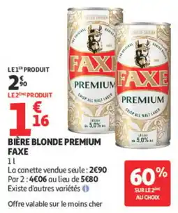 Auchan FAXE BIÈRE BLONDE PREMIUM offre