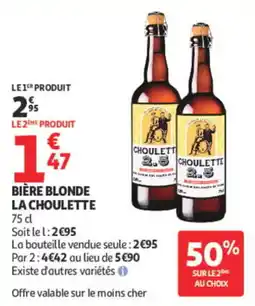 Auchan La choulette biere blonde offre