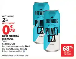 Auchan BREWDOG BIÈRE PUNK IPA offre