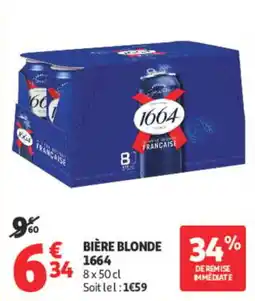 Auchan 1664 BIÈRE BLONDE offre