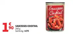 Auchan Saucisses Cocktail offre