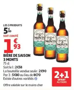 Auchan 3 MONTS BIÈRE DE SAISON offre