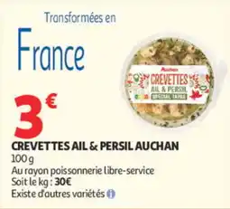 Auchan Auchan Crevettes ail & persil offre