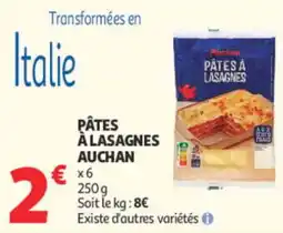 Auchan Auchan Pâtes à lasagnes offre