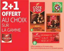 Auchan CÔTE D'OR NOIR NOISETTES ENTIÈRES offre