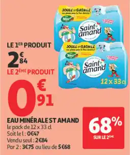 Auchan Saint amand EAU MINÉRALE offre