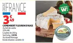 Auchan Camembert Fleuron d'Auge offre