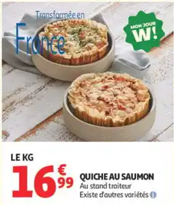 Auchan MON JOUR W! QUICHE AU SAUMON offre