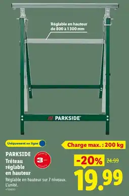 Lidl PARKSIDE Tréteau réglable en hauteur offre