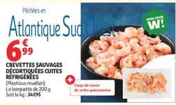 Auchan CREVETTES SAUVAGES DÉCORTIQUÉES CUITES RÉFRIGÉRÉES offre