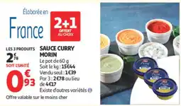 Auchan SAUCE CURRY MORIN offre