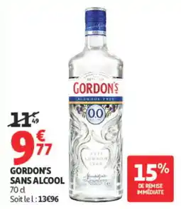 Auchan GORDON'S SANS ALCOOL offre