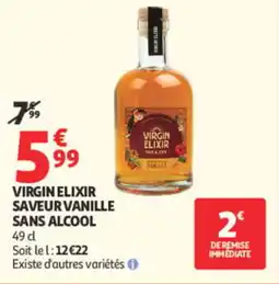 Auchan VIRGIN ELIXIR SAVEUR VANILLE offre