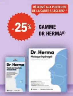 E.Leclerc Parapharmacie Dr. Herma Masque hydrogel offre