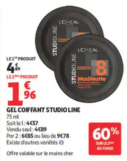 Auchan L'ORÉAL GEL COIFFANT STUDIO LINE offre