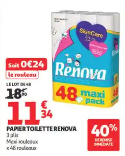 Auchan Renova Papier toilette offre