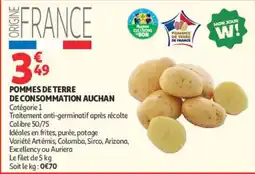 Auchan POMMES DE TERRE AUCHAN offre