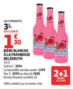 Auchan Belzebuth Bière blanche à la framboise offre