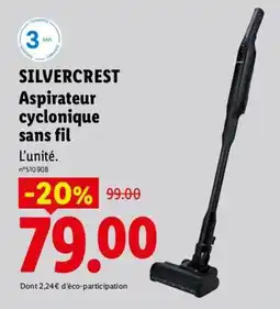 Lidl SILVERCREST Aspirateur cyclonique sans fil offre