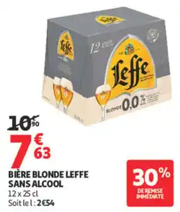 Auchan Leffe Bière blonde sans alcool offre
