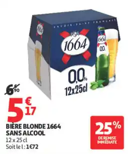 Auchan 1664 BIÈRE BLONDE offre