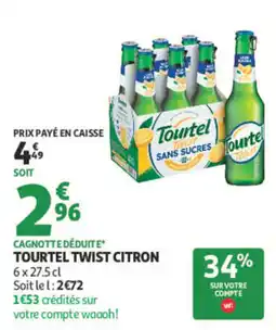 Auchan Tourtel Twist Citron offre