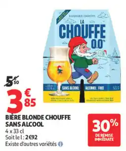 Auchan CHOUFFE Bière blonde sans alcool offre
