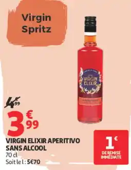 Auchan VIRGIN ELIXIR APERITIVO offre