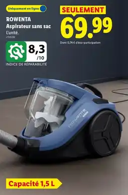 Lidl ROWENTA Aspirateur sans sac offre