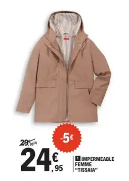 E.Leclerc Tissaia impermeable femme offre
