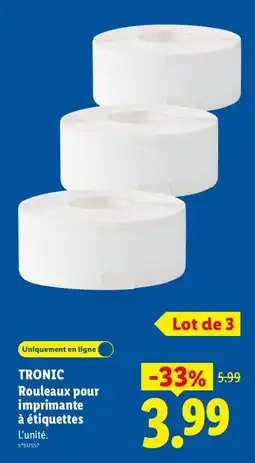 Lidl Tronic rouleaux pour imprimante à étiquettes offre