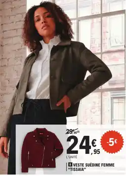 E.Leclerc TISSAIA VESTE SUÉDINE FEMME offre