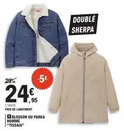 E.Leclerc TISSAIA Blouson ou Parka Homme offre