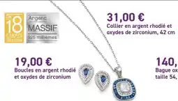 E.Leclerc Collier en argent rhodié et oxydes de zirconium offre