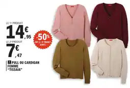 E.Leclerc Tissaia pull ou cardigan femme offre